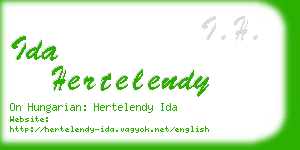 ida hertelendy business card